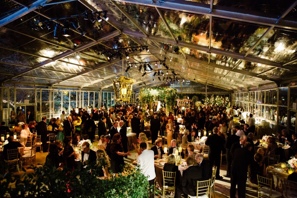 Inside the reception tent