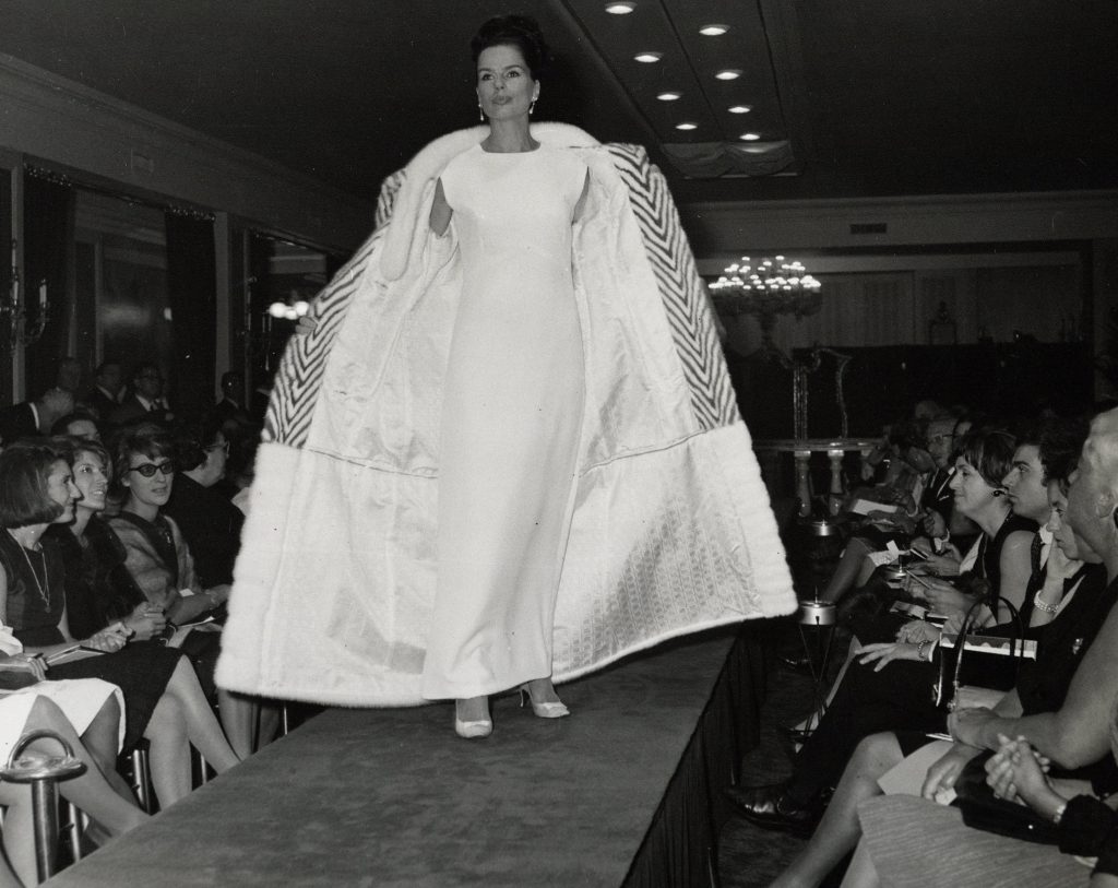 Fendi's first luxury fur capsule collection, Grand Hotel, Rome, 1950