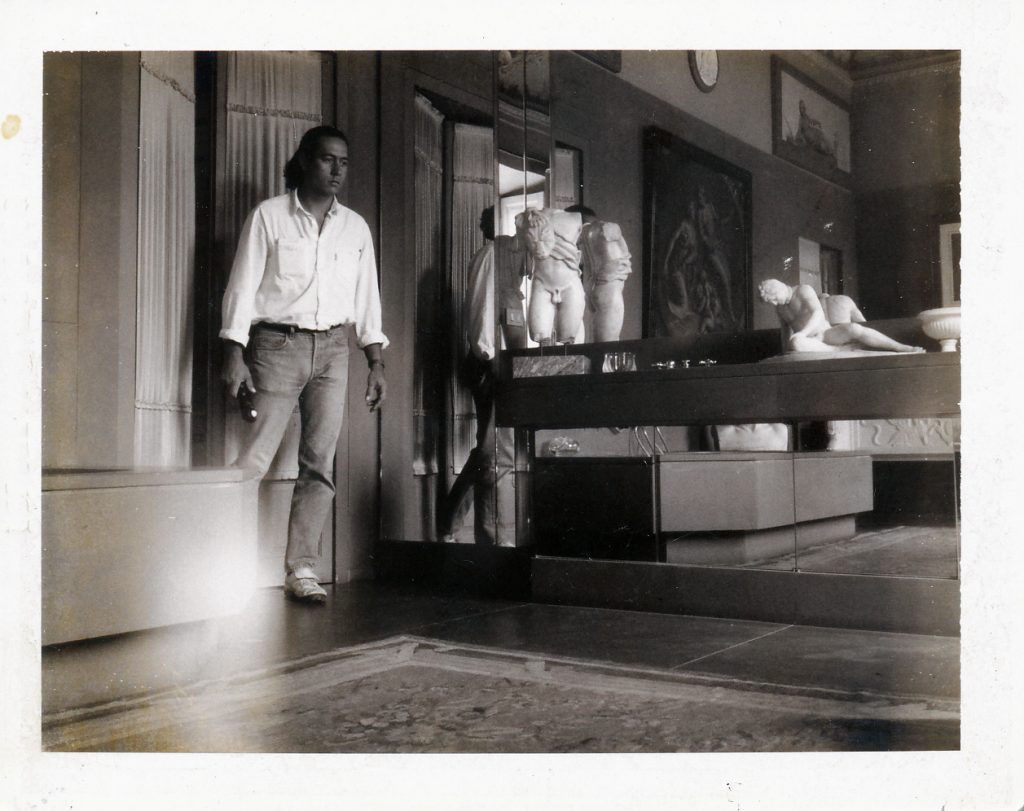 Richard Krall at Gianni Versace's Villa Fontanelle on Lake Como, 1985