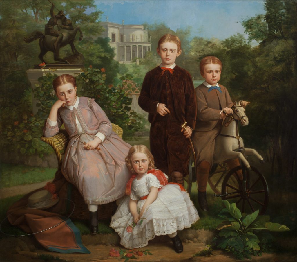 Tiburcio Sánchez de la Barquera's "Escandón Arango Family Portrait (Retrato de la Familia Escandón Arango)," 1867