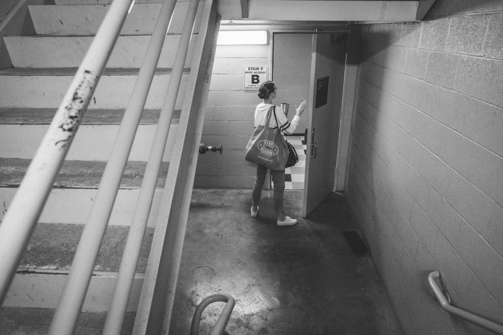 Bridget Kuhns knows her way around the labyrinth of the theater.