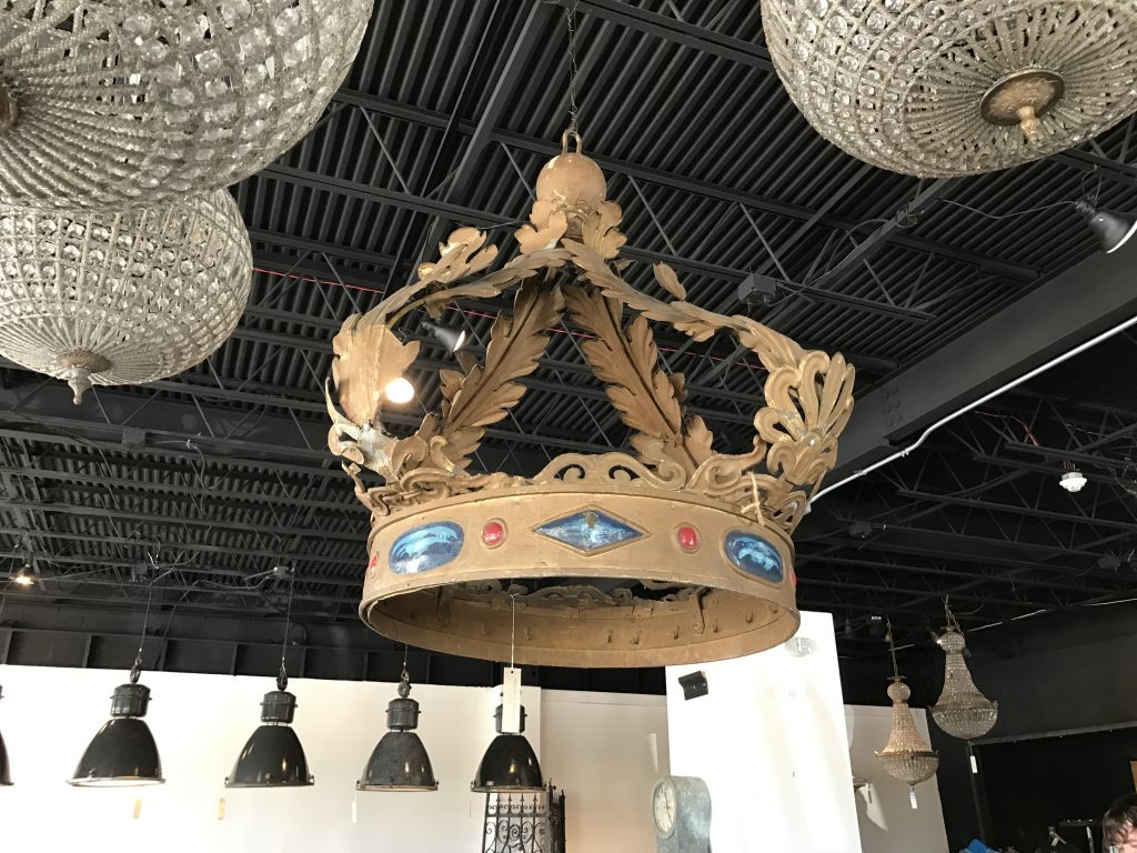 Georgia Brown Home also carries a number of one-of-a-kind movie props. Giant Set Crown, $7,800.
