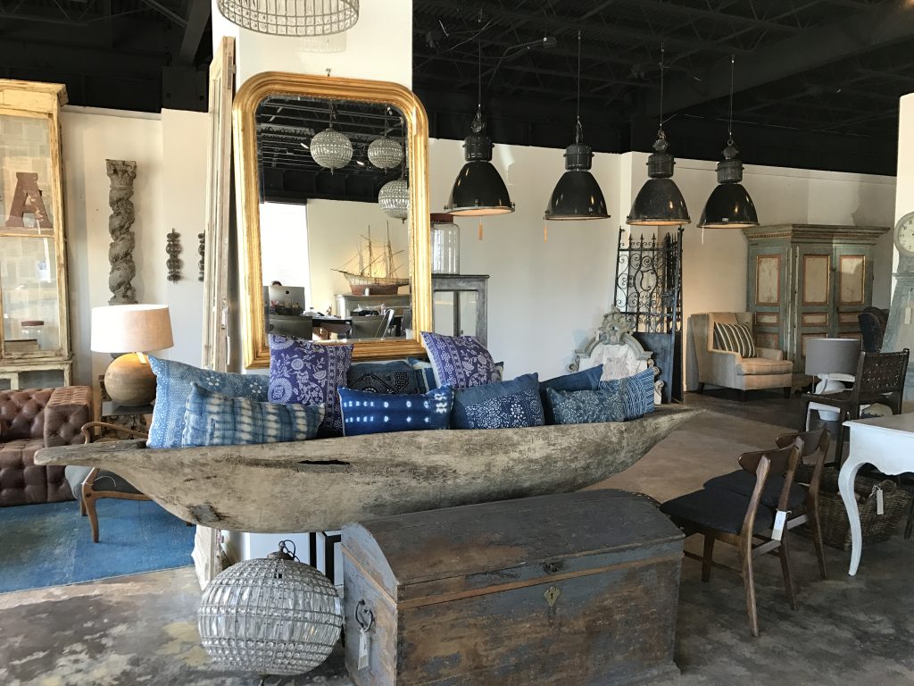 A vignette in Georgia Brown Home. All inventory is headed to Round Top at Paul Michael Company.