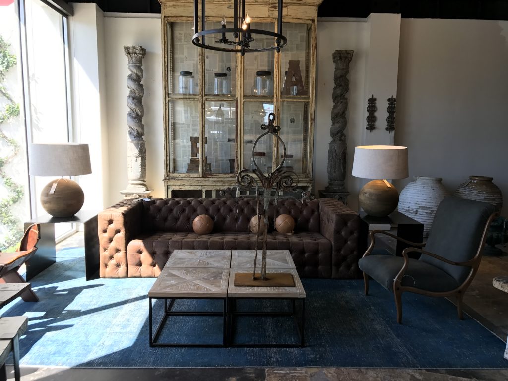 A vignette in Georgia Brown Home. All inventory is headed to Round Top at Paul Michael Company.