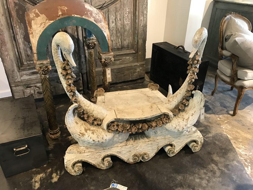 Swan song for Georgia Brown Home in Houston, which is closing and relocating to Round Top. Swan seat, $13,000.