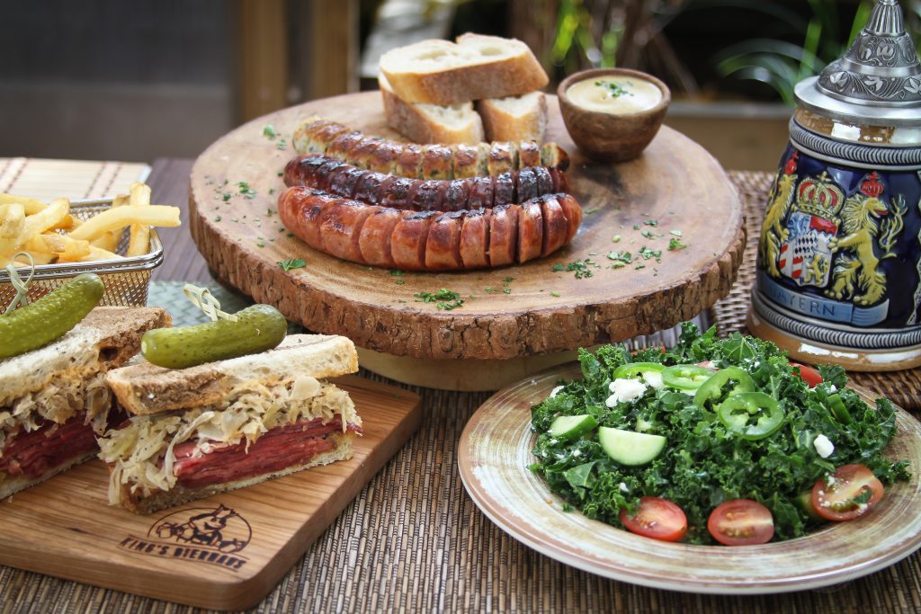 The King's Ruben features a variety of sausages