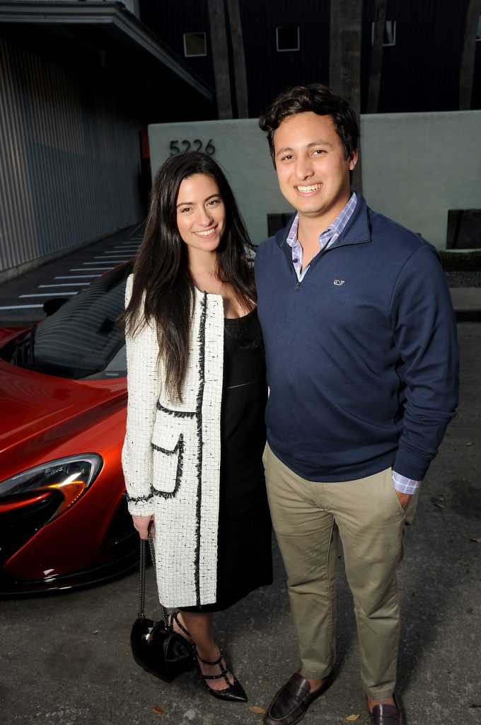 Lacey Martin and William Heartsill at the McLaren Houston unveiling party for the new McLaren 720s at 5226 Elm Thursday March 16,2017. (Dave Rossman Photo)
