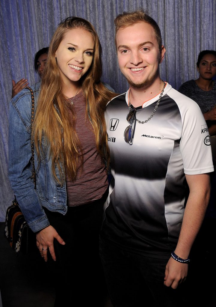 Victoria Williams and Kory Enders at the McLaren Houston unveiling party for the new McLaren 720s at 5226 Elm Thursday March 16,2017. (Dave Rossman Photo)