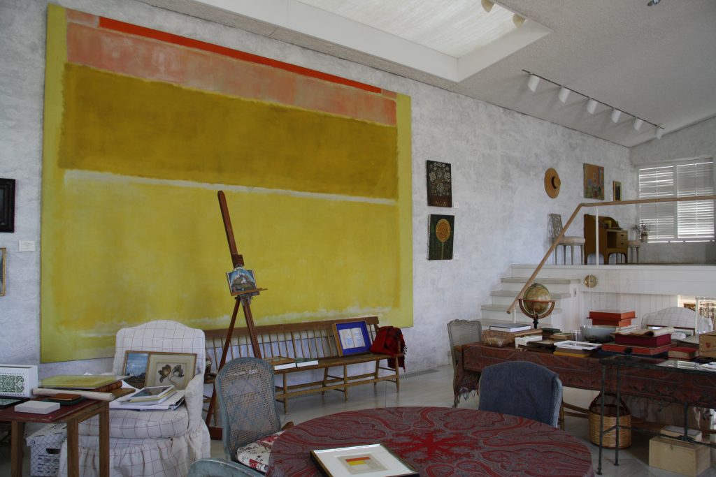 Bunny Mellon’s Oak Spring Garden Library, with its monumental Rothko (Photo by Charlotte Moss)