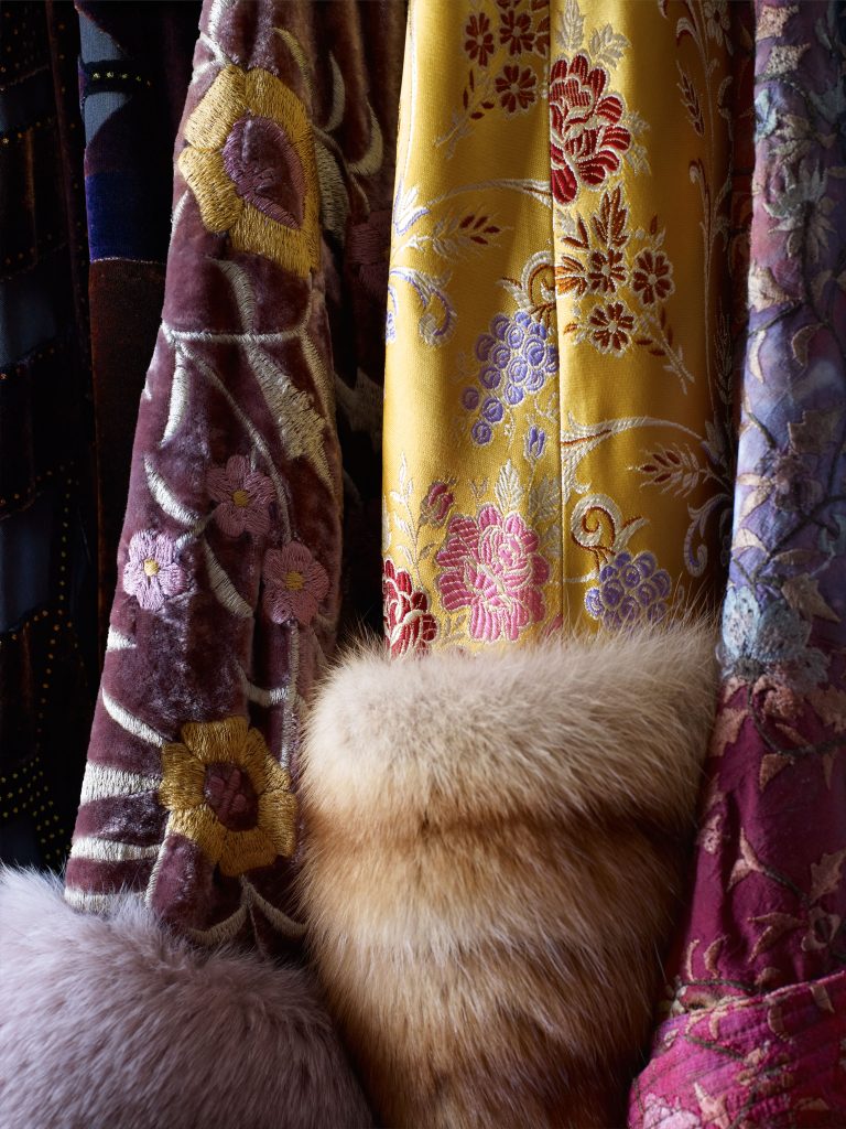 Catherine Opie's "The Closet #9," 2010-2011, examines the wardrobe of Liz Taylor. 