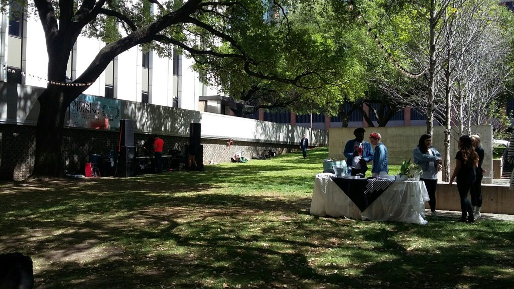 The sylvan setting surrounding FIG. 