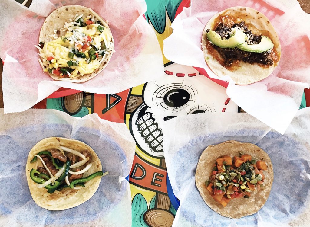 A bevy of tacos awaits at Tacodeli. 