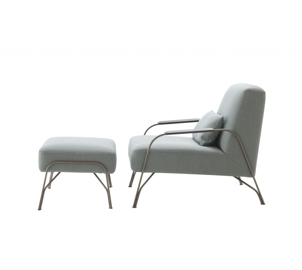 Humphrey chair and footstool by Evangelos Vasileiou, from Ligne Roset
