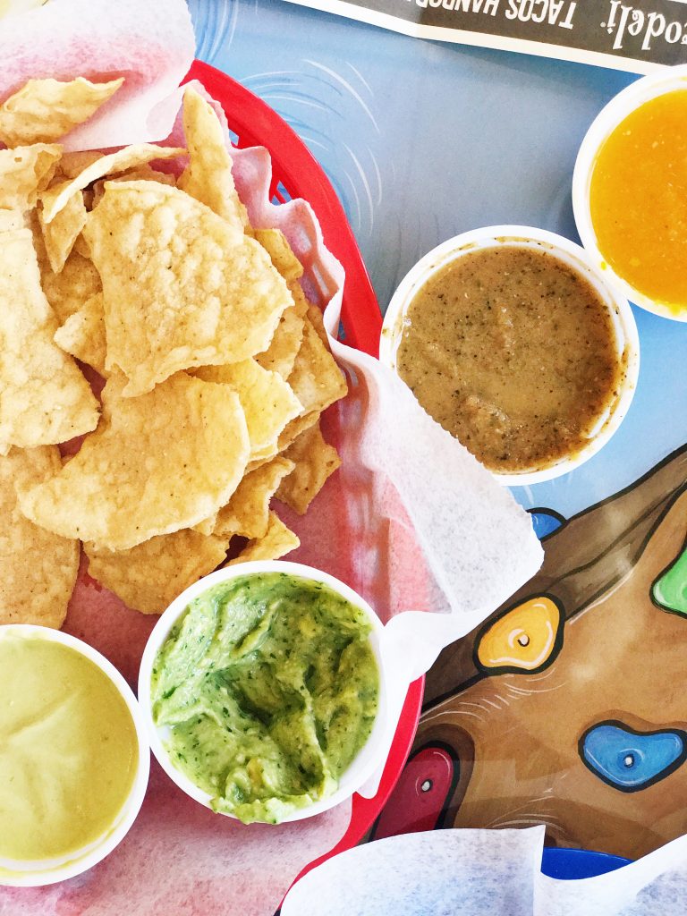 Start your meal with chips and guacamole, then add a variety of salsas. You don't want to miss the Salsa Doña, a jalapeño garlic option. 