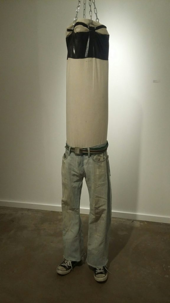 Dallas talent Jeff Gibbbons' "For Hugging," 2016, at Conduit Gallery evoked conversation. 