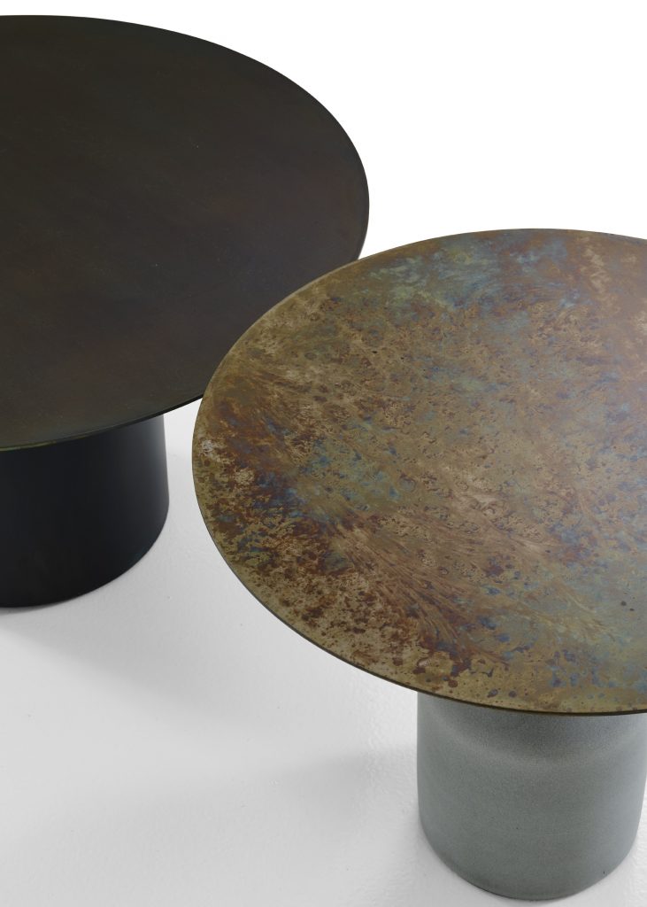 Oxydation tables by Kateryna Sokolova, from Ligne Roset