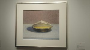 Wayne Thiebeaud’s pop beauty at Allan Stone Projects: “1/2 Lemon Meringue Pie,” 1977.