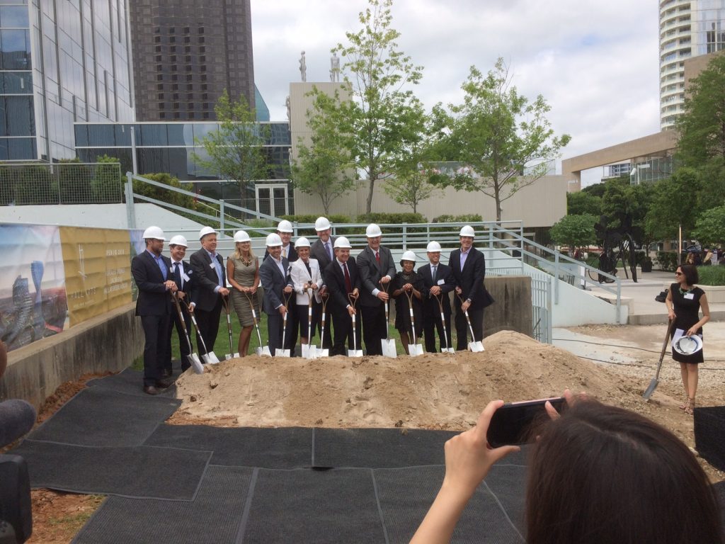 When a project is as big as the HALL Arts Hotel and Residences, a lot of people get a shovel. (Photo by Joe Richardson.)