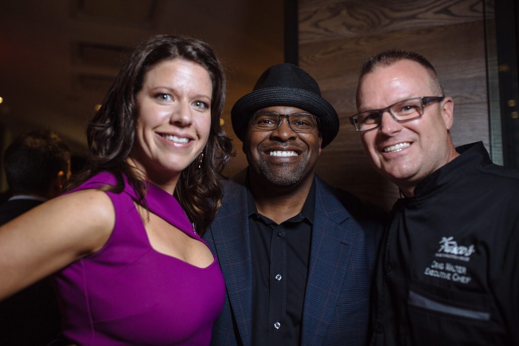 Ann Thibert, NBC5 Sports Director Newy Scruggs, Executive Chef Craig Walter