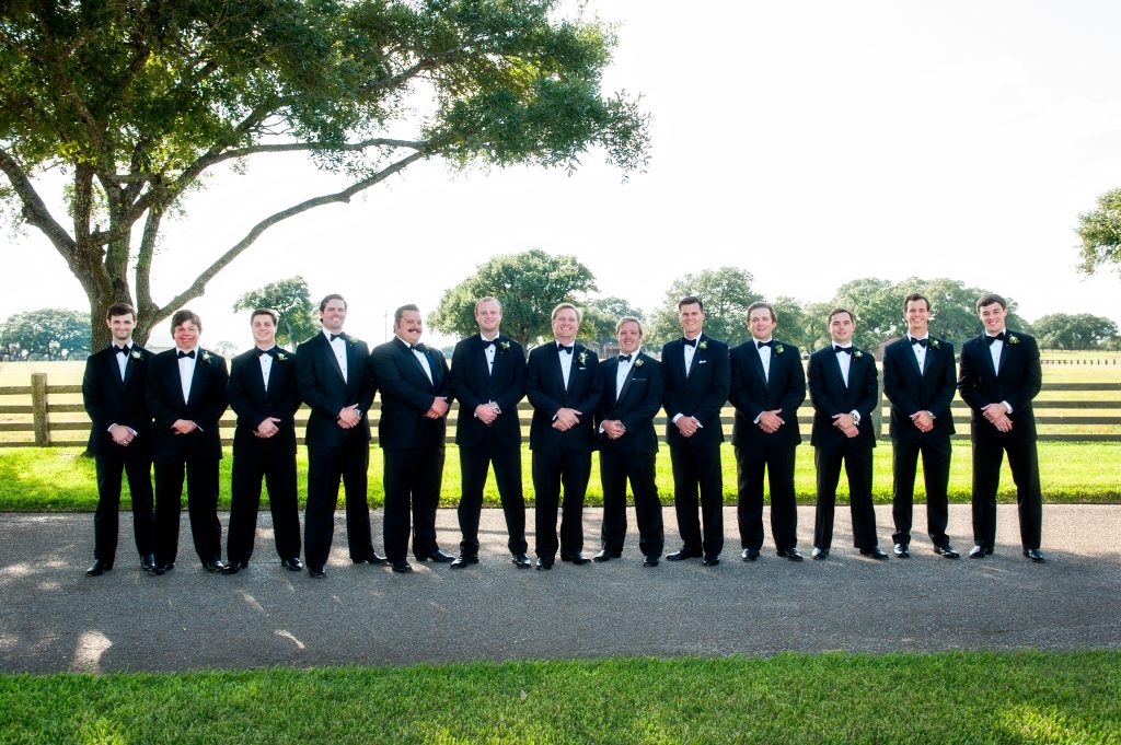 The ready groomsmen