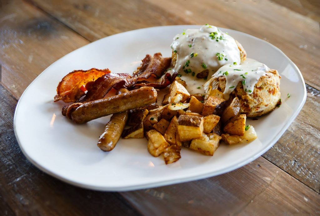 Where To Brunch In Houston Right Now 20 New Restaurants That Do Ur Biscuits And Gravy Which Includes Two Ermilk Cheddar Scallion Homestyle