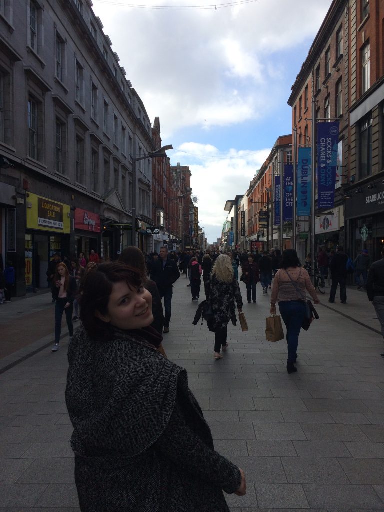 Loving the sights during a walk around the town. 