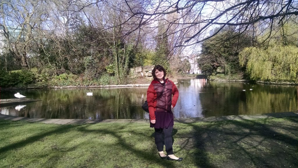 The weather was perfect on the morning we walked through the St. Stephen's Green, a park in the city center.