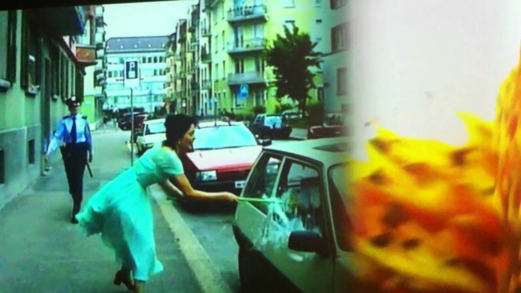 The artist's video, "Ever Is Over All," 1997, was a seminal image from the decade of the 1990s that can be read as a feminist statement. It was one of the works that put the Swiss-born Rist on the international radar. 