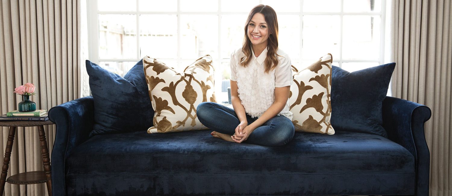 Lifestyle blogger Caroline Harper Knapp at home.