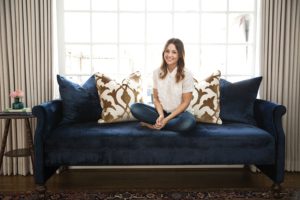 Lifestyle blogger Caroline Harper Knapp at home.