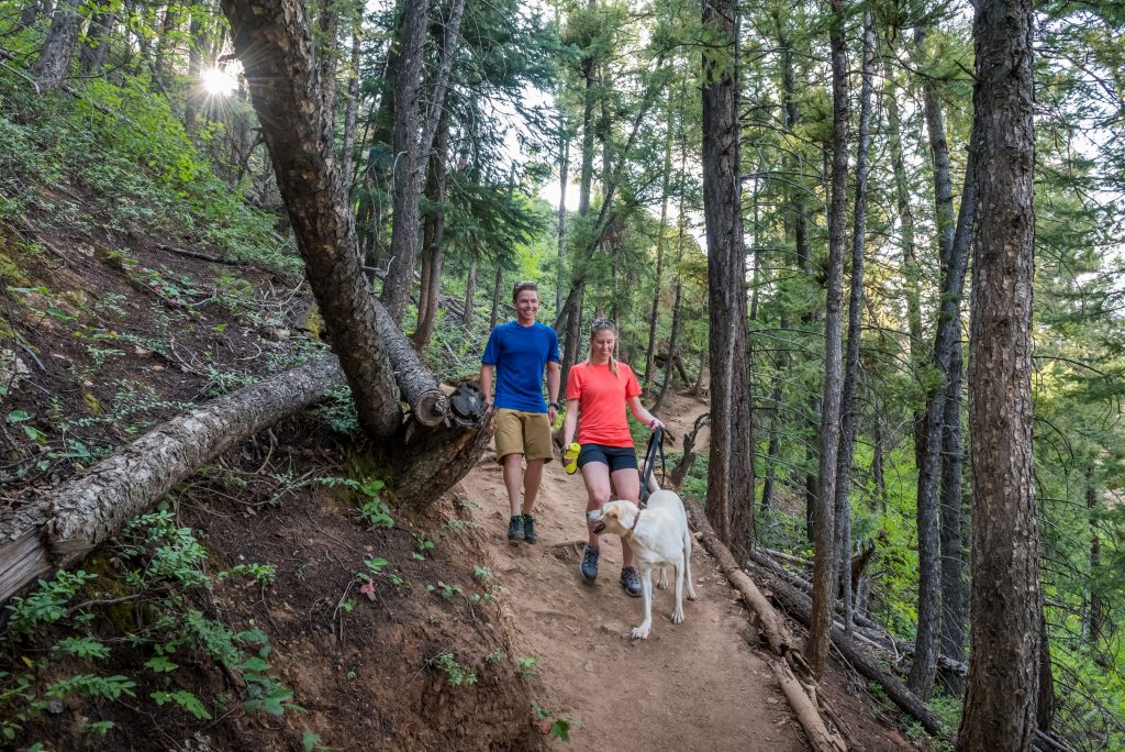 Hiking on the Ute Trail in Aspen, Colorado.