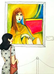 Erin Davis’ “Gallery Gazing,” 2017