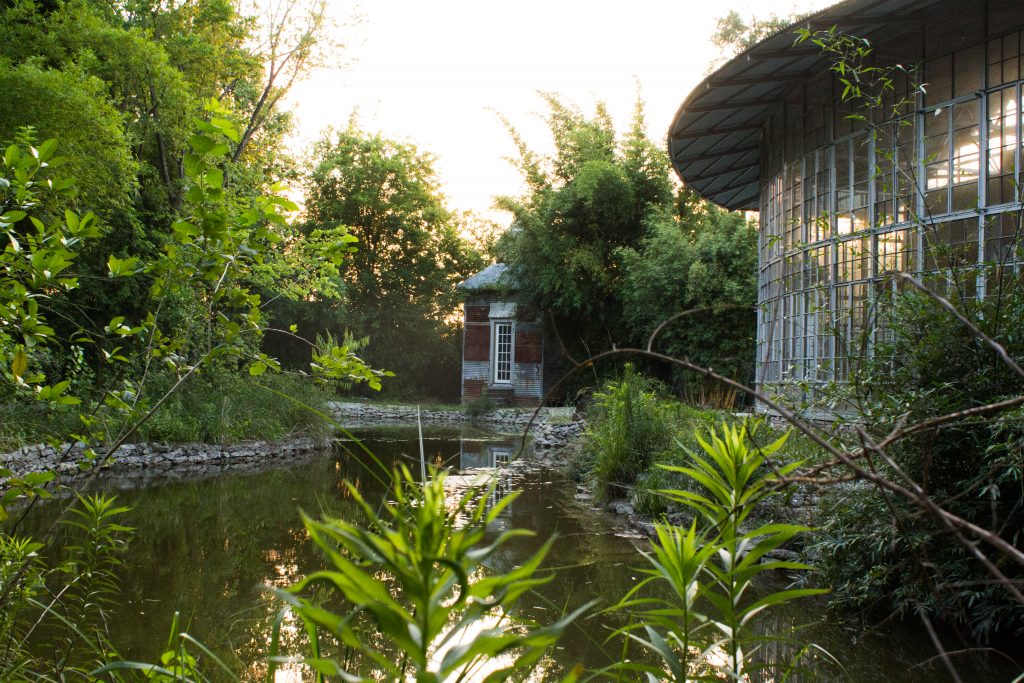 Nestor Topchy's HIVE compound complete with moat and an ode to the Crystal Palace 