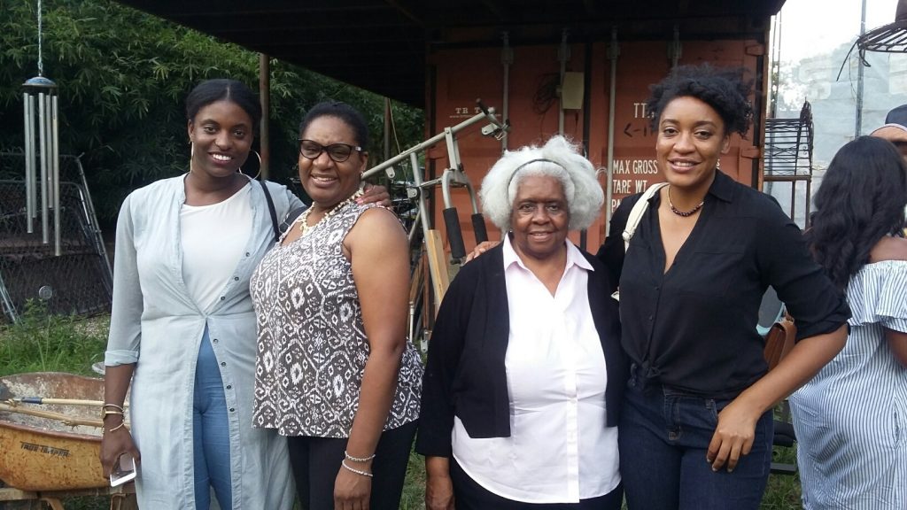 Ryan N. Dennis, honoree Kaneem Smith, Thelma Smith, honoree Regina Agu (Photo Catherine D. Anspon) 