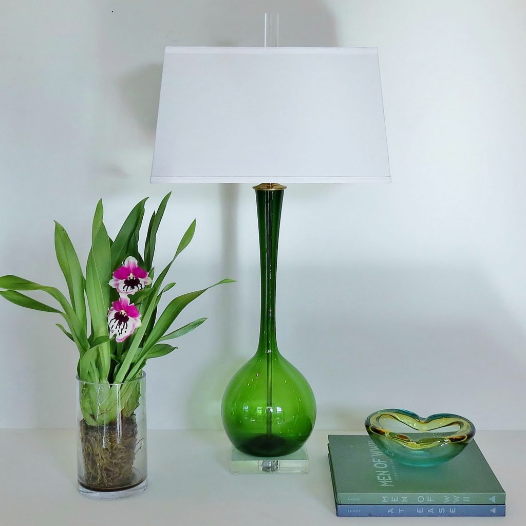 C. Damien Fox Emerald Murano Lamp