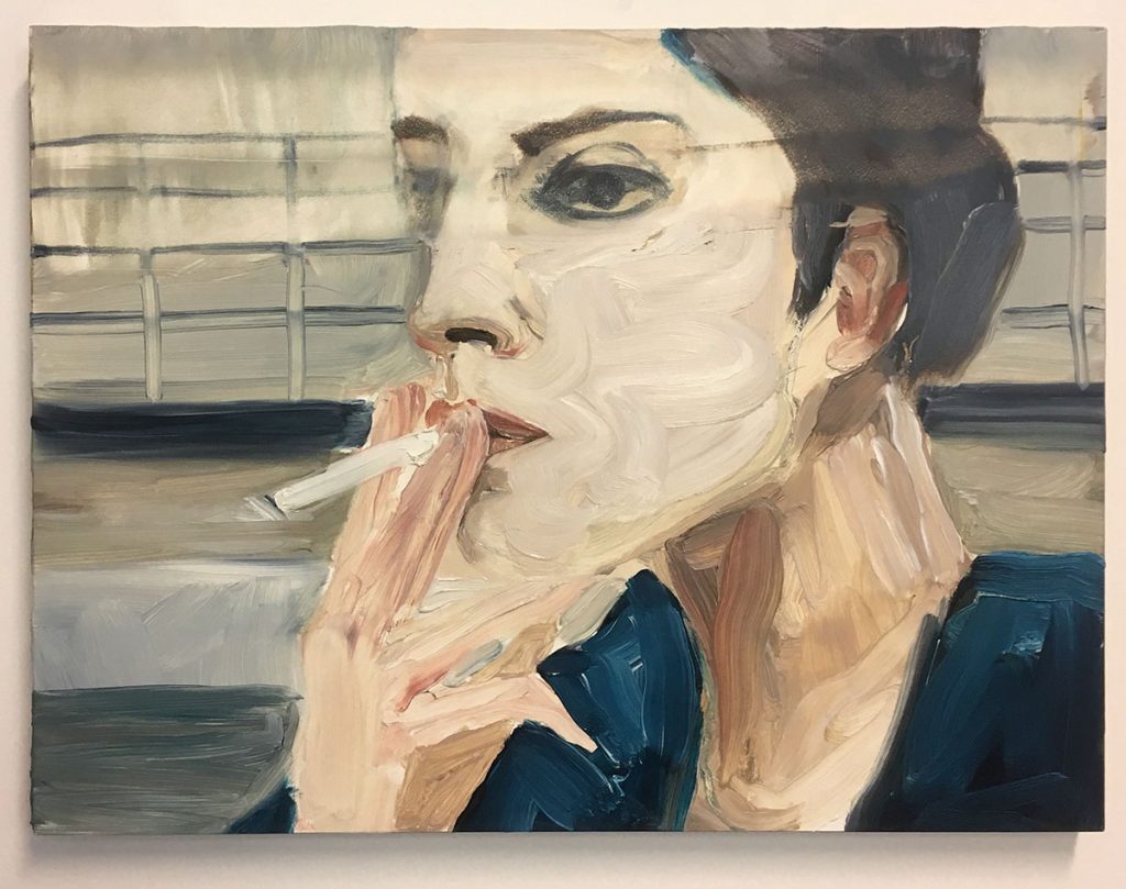 Michelle Chen-Dubose's "The Eternal Eye," 2016, at Front Gallery. The painter is among the promising talents that the bungalow artspace presents;  to date gallerist/artist Sharon Engelstein has curated 30-some shows since founding Front six years ago.   