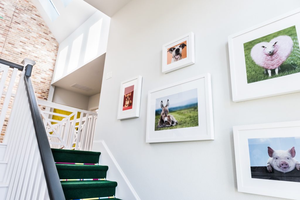 Office stairway leading to spa and conference rooms on the second floor (Photo by Manny Rodriguez)