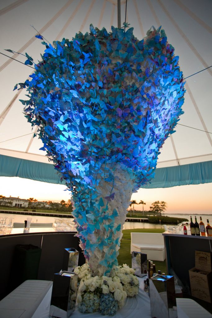 The flowers and centerpieces at Jim Crane and Whitney Wheeler's wedding kept the fantasy going.