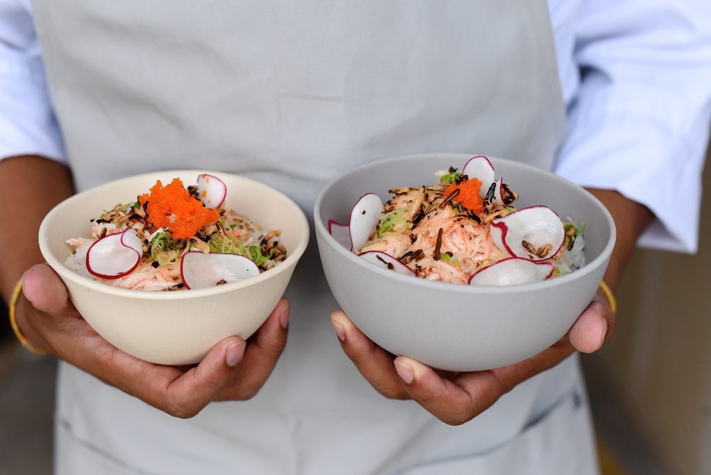 Seaside Poke is now open in East Downtown dishing out a variety of elevated poke bowls like this Kani Bake rendition. 