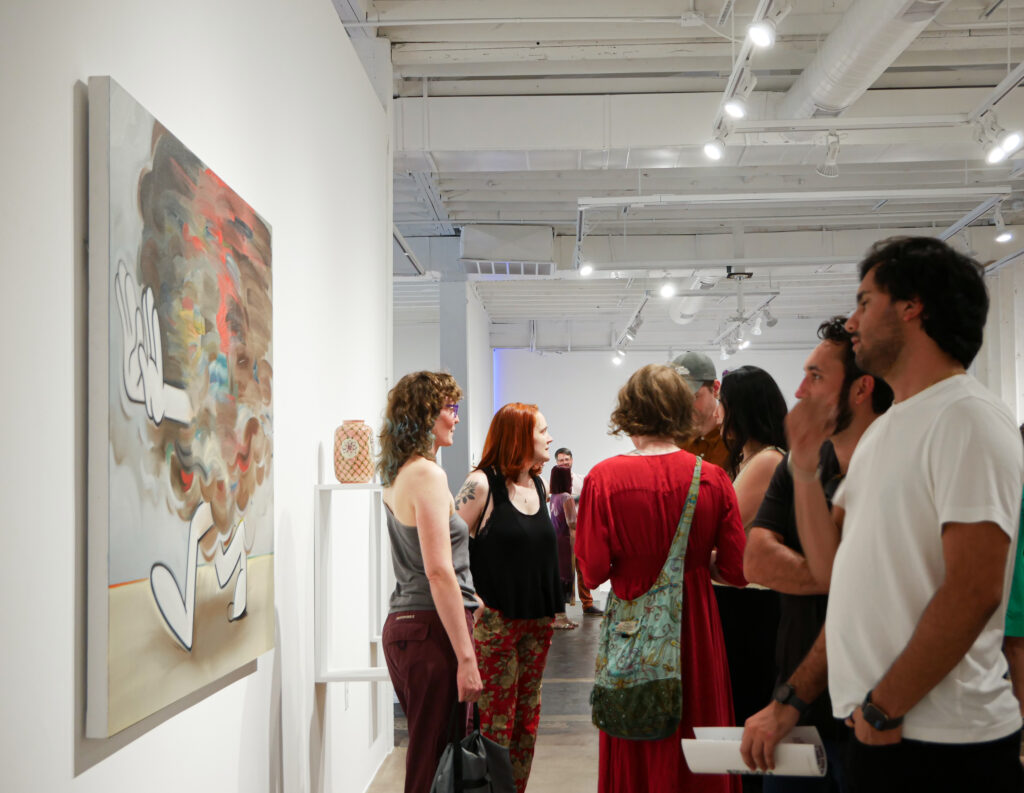 Opening night for "Friend of a Friend" at Reeves Art + Design, a reborn Montrose art Mecca.  