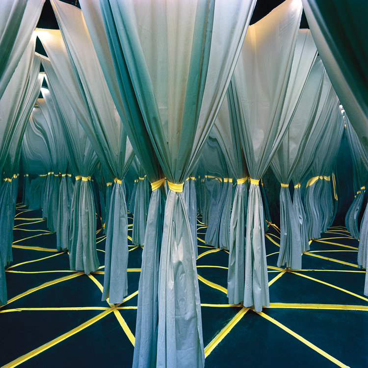  Keasler trekked to Pennsylvania to photograph in a haunted house that is rumored to have real paranormal activity: "Reflection (Mirror Maze), ScareHouse, Pittsburgh, PA," 2016.