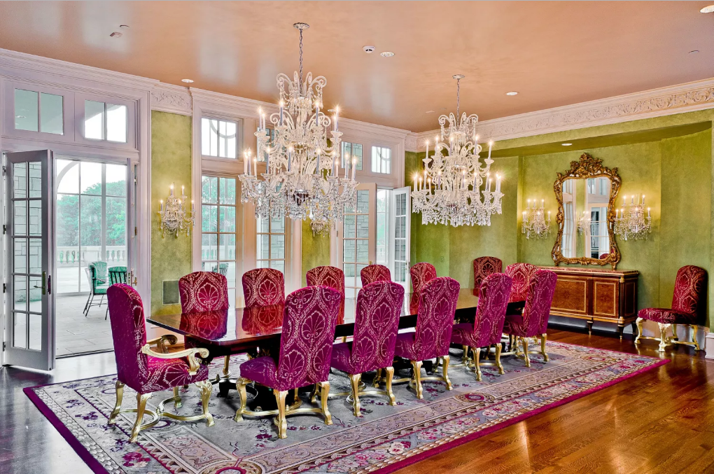 When you have a French palace mansion, you're going to be throwing dinner parties.