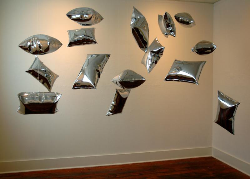 William Cannings' "Silver Clouds," 2009, at Anya Tish Gallery. The British-born Texas Tech professor is among the stars of the gallery's stable.  