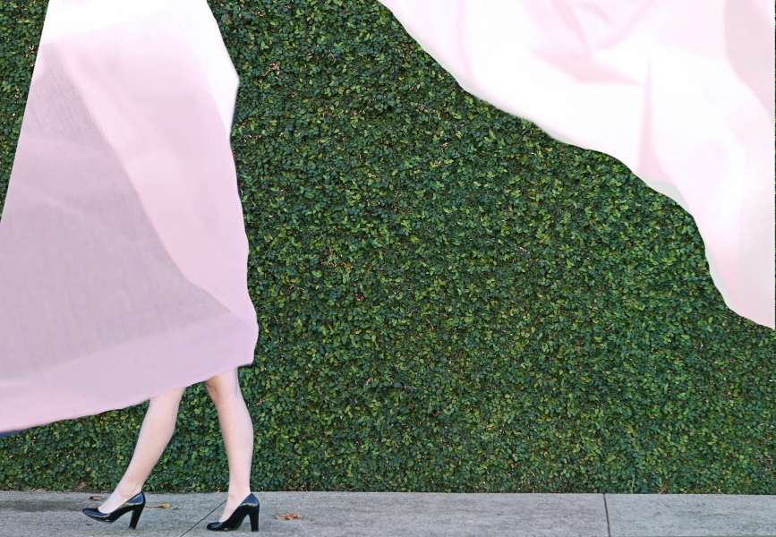 Emily Loving's"Obscuring #1," 2015, at the Houston Center for Photography