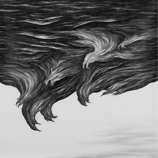 Robyn O’Neil's "The Climate," 2009, alludes to a global environment crisis. 