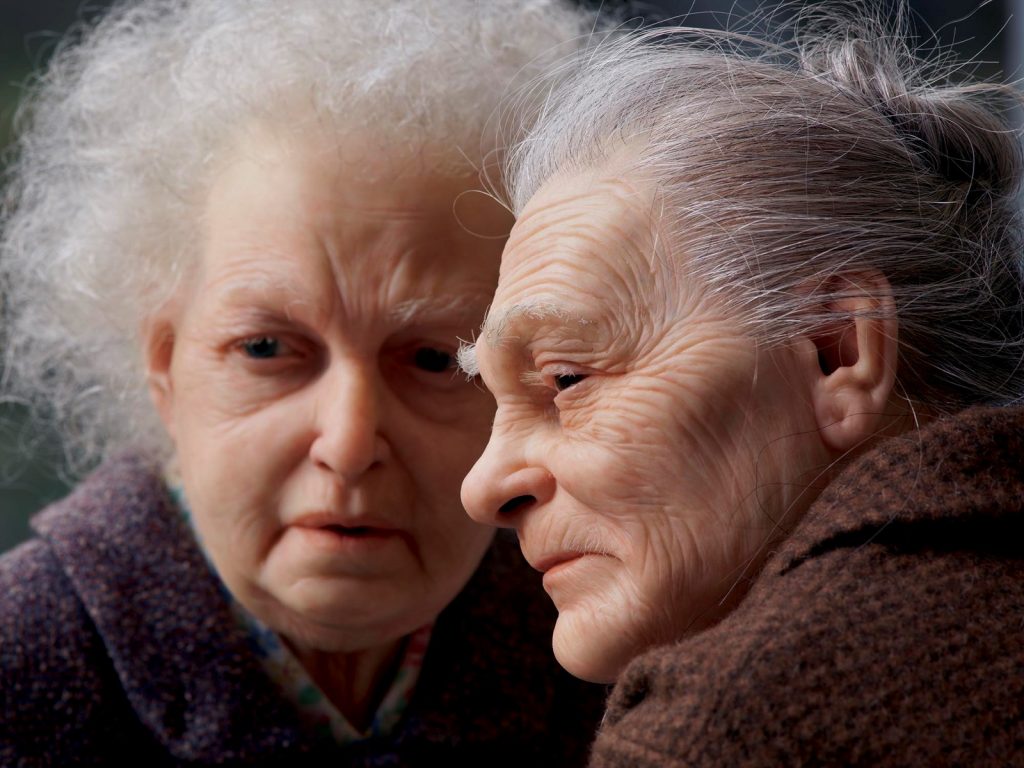 Ron Mueck's "Two Women" (detail), 2005, at the Museum of Fine Arts, Houston 