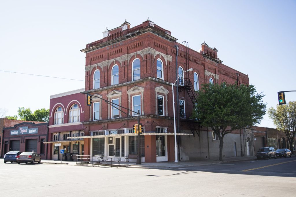 The Italianate-revival former Odd Fellows Lodge, now 100 West, that was the scene of Houston artist Bradley Kerl's 2017 residency — a pivotal moment in his career. (Photo by Rachael Wise)