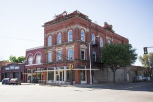 The Italianate-revival former Odd Fellows Lodge, now 100 West, that was the scene of Houston artist Bradley Kerl's 2017 residency — a pivotal moment in his career. (Photo by Rachael Wise)