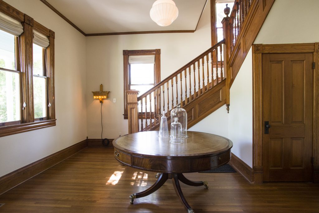 The preserved interior of the guest house, which dates from around 1888.