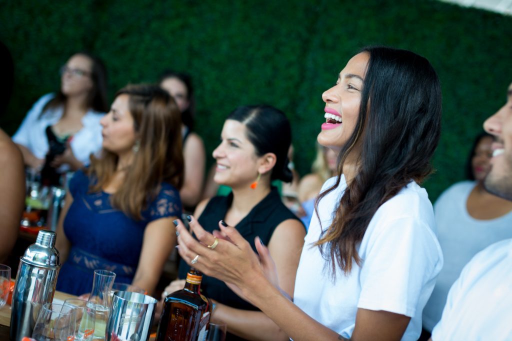The summer soirée kicked off with a cocktail class. 